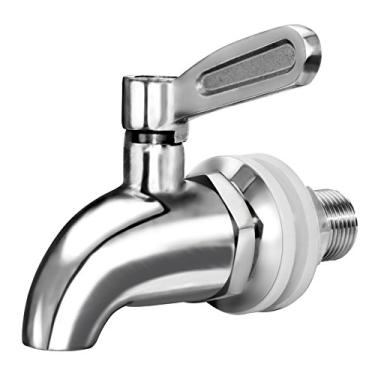 Imagem de Spigot de substituição para dispensador de bebidas, acabamento polido de aço inoxidável, torneira de substituição para dispensador de água, serve para Berkey e outros sistemas de filtro de gravidade, Style 1, 5/8 to 3/4 inch, 1