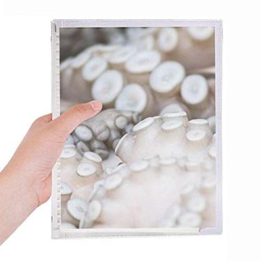 Imagem de Caderno de animais com tentáculo de lula e folhas soltas recarregáveis para diário de papelaria
