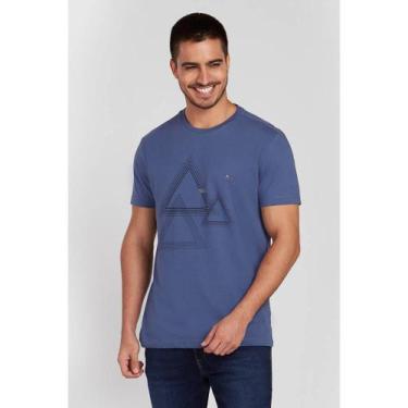 Imagem de Camiseta Estampa Triangle Azul Escuro 109 Aramis Tam M Original Loja A