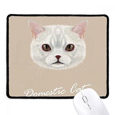 Imagem de Mouse pad branco doméstico para gatos animais de estimação tapete de borracha para jogos