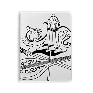 Imagem de Caderno de desenho de dragão com espada de guarda-chuva chinês capa macia diário