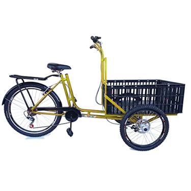 Imagem de TRICICLO DE CARGA DIANTEIRA - 7 MARCHAS - 6 OPÇÕES DE CORES (Amarelo)