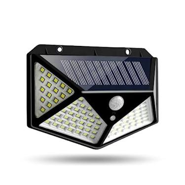 Imagem de Luminária Solar 100 Led de Parede Com 3 Funções, Sensor Presença, Refletor, Arandela, Lâmpada - TKLA
