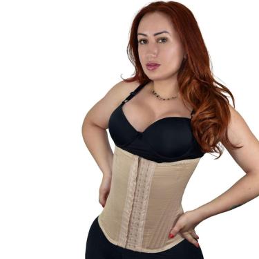 Imagem de Cinta Modeladora Feminina 3 Fechos Reforçados  16 Barbatanas A Queridinha das Famosas