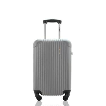 Imagem de Mala de Bordo 10kg Viagem Rígida Rodas 360º ABS Cadeado Segredo Gladiador A2MB Cinza