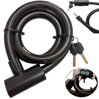 Imagem de Cadeado Corrente Extra Grande 120cm Aço de 20MM Grosso Tranca Anti Furto Com 2 Chaves Para Bicicleta Moto Bike Estepe Portão Grade Porta Trava