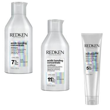 Imagem de Shampoo Condicionador E Leave In Redken Acidic Bonding Concentrate