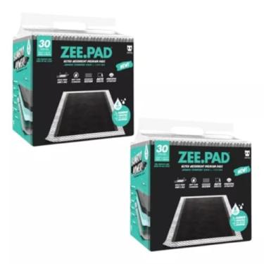 Imagem de Tapete Higienico Zee Pad Preto 30 Unidades Kit Com 2 Pacotes