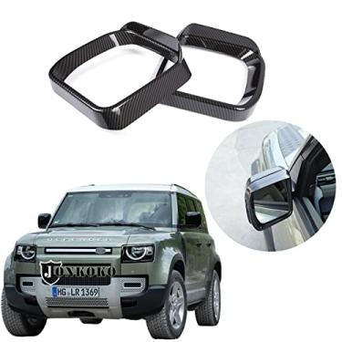 Imagem de Protetor de Viseira de Chuva Espelho de Carro para Land Rover Defender 2020-2022 Retrovisor Lateral Espelho de Chuva Sobrancelha Protetor de Viseira 110 Acessórios (Fibra de Carbono)