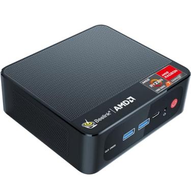 Imagem de Beelink SER5 Mini PC, AMD Ryzen 7 5700U (8C/16T, até 4,34 GHz), mini computador com 16 GB DDR4 RAM/500 GB M.2 2280 SSD, Micro PC compatível com 4K FPS, WiFi6/BT5.2/USB3.2/Casa /