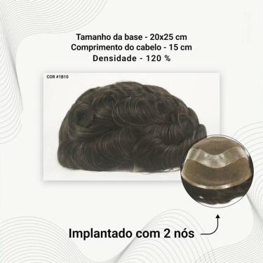 Imagem de Protese Capilar Hibrida Masculina Hollywood (20X25)