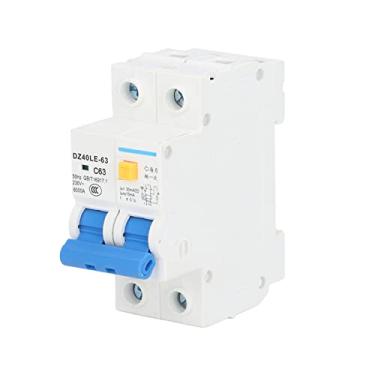 Imagem de Disjuntor de Proteção contra Vazamento, Material Retardador de Chama Pa66, Construção Modular, 63A 230V 30mA para Iluminação de Edifícios Residenciais e de Escritórios, Trilhos