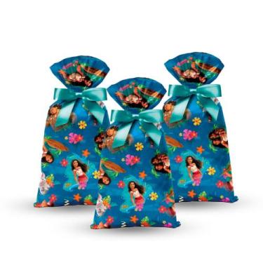 Imagem de 40 Lembrancinhas Sacolas Surpresa Festa Moana 2 Decoração - Regina