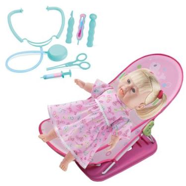 Imagem de Kit Boneca Rafaeli Brincadeira de Médico + Cadeira de Soneca - Milk Br