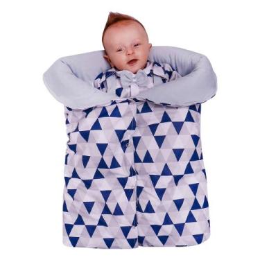 Imagem de Porta Bebê Saco De Dormir Menino Quentinho Miguel Cinza - Bebê Feliz