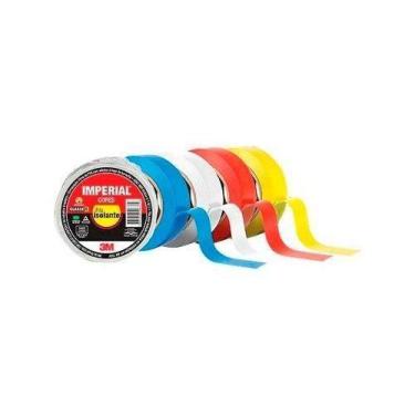 Imagem de Fita Isolante 3M Imperial 10 Metros Vermelha Kit com 10 Unidades