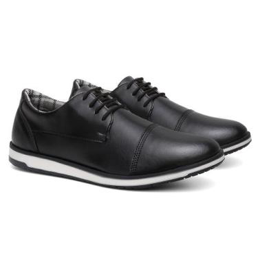 Imagem de Sapato Social Oxford Masculino Cadarço - MRSHOES, Preto, 41
