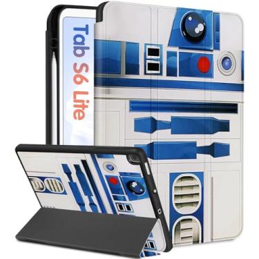 Imagem de Kidcube Capa para Samsung Galaxy Tab S6 Lite de 10,4 polegadas 2022/2020 para meninos e meninas e mulheres, capa fólio fofa com suporte para lápis, design legal e engraçado para adolescentes