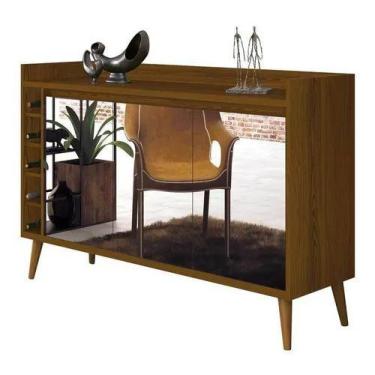Imagem de Buffet para sala de jantar estilo wine 3 portas com espelho freijó - V
