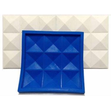 Imagem de Forma Silicone Gesso Parede 3D - Pirâmide 9 - Xmoldes Formas 3D