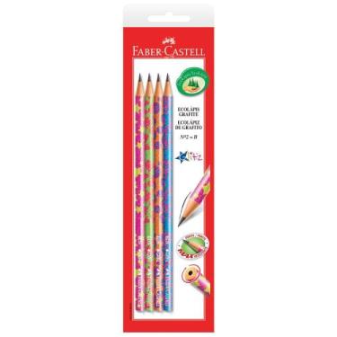 Imagem de Ecolápis Grafite Glitz Neon com 4 Unidades - Faber-Castell