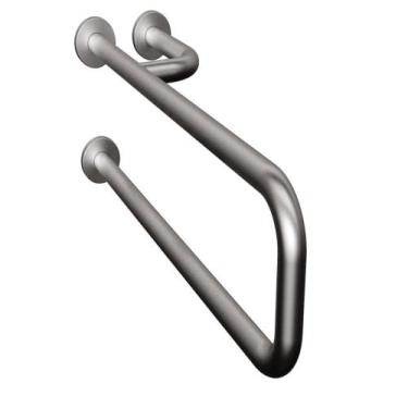 Imagem de Barra de Apoio Lateral Fixa Inox Escovado - LEVEVIDA, 80 cm, LADO DIRE