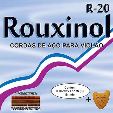 Imagem de Encordoamento Violão Aço 011 Rouxinol Inox Bolinha R20