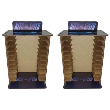Imagem de Kit 2 Porta 11 Jogos Físico Gamer Nfs 22x16,3x29,4 Mdf Madeira Adesiva