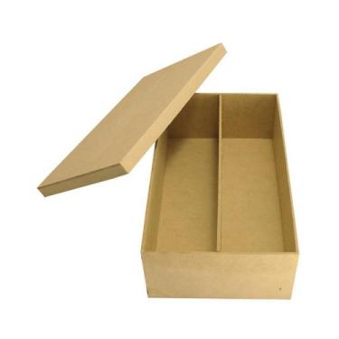 Imagem de Kit 5 Caixa para Mini Chandon 1 Divisória 22x16x8 Mdf Madeira - ATACAD