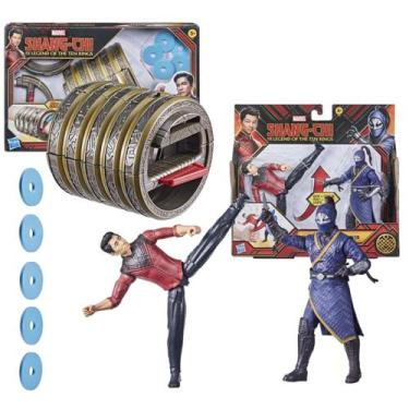 Imagem de Kit 2 Bonecos Marvel Shang Chi x Death Dealer 15cm + Lança Discos Disn