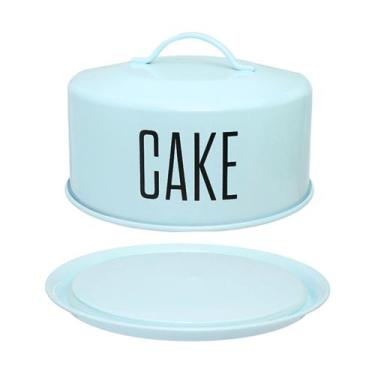 Imagem de Porta Bolo Silky De Aço Galvanizado Boleira C/Tampa 28,5cm - Haüskraft