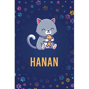 Imagem de Hanan : Cute Cat Journal: Notebook With Name On Front Cover, 120 pages College Ruled Notebook Journal & Diary for Writing & Note Taking for Girls and ... Personalized Notebooks For Girls And Women)