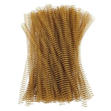 Imagem de 100 Peças Bobinas de Ligação Em Espiral de Ferro, Proporção 4:1, Capacidade de Folha de 115, Anéis de Pasta de Papel A4, Pentes de Fio, Espinhos (GOLD)