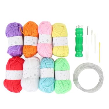 Imagem de Carretel de Malha, Carretel de tricô de Fio Portátil Carretel de tricô Francês Versátil Com 8 Fios de Algodão para Artesanato, Tranças, Roupas, para Todos Os Níveis de Habilidade