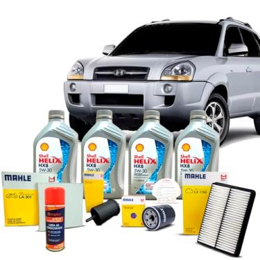Imagem de Kit Revisao 4 Litros Oleo Shell 5W30 API SP Sintético + Filtros Tucson 2.0 Flex 2012 até 2017