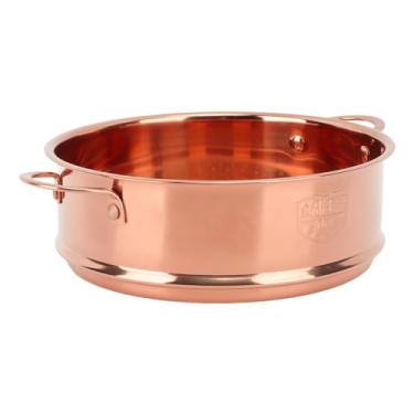 Imagem de Cesta de Vapor de Aço Inoxidável, Rack de Vapor Empilhado, Grade de Vapor de Orelha Dupla Com Design de Drenagem, Panela de Vapor de Vapor para Pães de Cozinha Vegetal (Rose Gold)