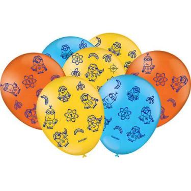 Imagem de Balão Bexiga Temática Meu Malvado Favorito 4 Festcolor 25 Un