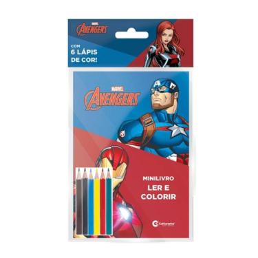 Imagem de Solapa Pop Minilivro Ler E Colorir Com Lápis - Vingadores
