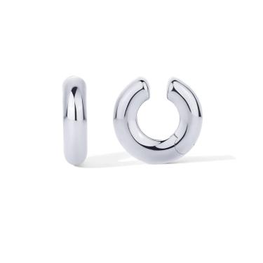 Imagem de Ear Cuffs pavoi Chunky Tubular com Dobradiças Banhado a Ródio
