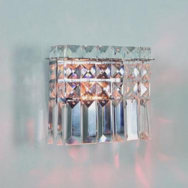 Imagem de Arandela Cristal Quadrado 01 Luz G9 não Inclusa Paris Gppr161201arqv2 Bronzearte Transparente