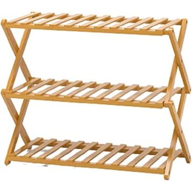 Imagem de LIFOND Sapateira de bambu dobrável armário de sapatos multicamadas adequado para hall de entrada (31 * 50 * 91 cm) prateleira de armazenamento de sapatos armário de armazenamento decoração de casa, C