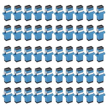 Imagem de 50 Pces SC-SC Acoplador de Fibra óptica Simplex Adaptador de Fibra óptica Adaptador de Conector de Flange para Quadro de Distribuição de Fibra óptica