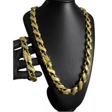 Imagem de Colar Ouro 10 Milésimos Zircônias 70cm - Tojoia18k