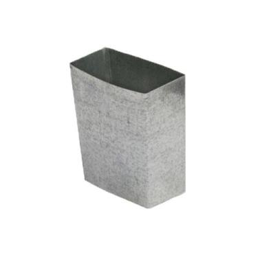Imagem de Bocal Retangular Zincado 3"" Com 28cm - LESTE CALHAS - Calha frontal