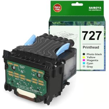 Imagem de SAIBOYA Kit de substituição de cabeça de impressão 727 (B3P06A) para impressoras Designjet T1500 T1530 T2500 T2530 T3500 T920 T930 Cabeça de impressora 727 (chip de atualização), 50.000+ páginas
