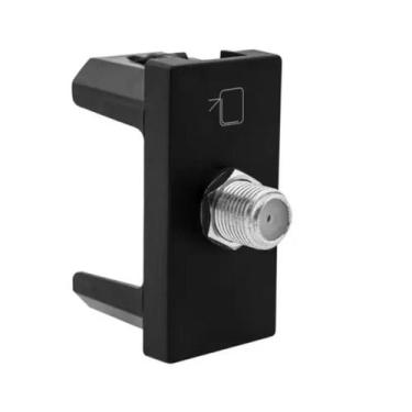 Imagem de Tomada Antena Tv - Conector F Pial Plus+ Preto 615030pt