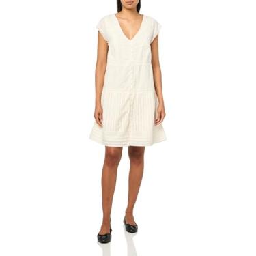 Imagem de Lucky Brand Minivestido feminino de renda frontal com botões, Whisper White, G