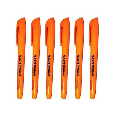 Imagem de Kit 6 Caneta Marca Texto Neon MasterPrint, Laranja