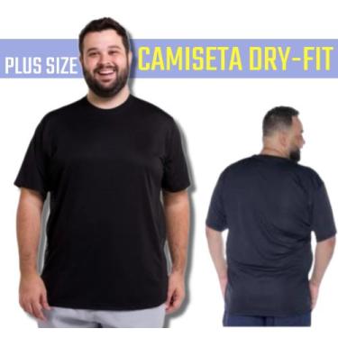 Imagem de Camiseta Dryfit Plus Size Masculina Academia Treino Malha - Wild, Cinz