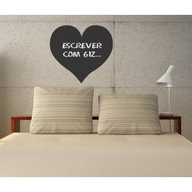 Imagem de Adesivo Decorativo de Parede Lousa Coração escreve com Giz - Gaudesivo